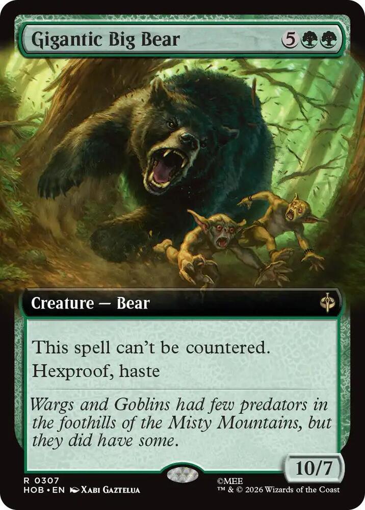 Gigantic Big Bear (Extended Art) 307 card from The Hobbit