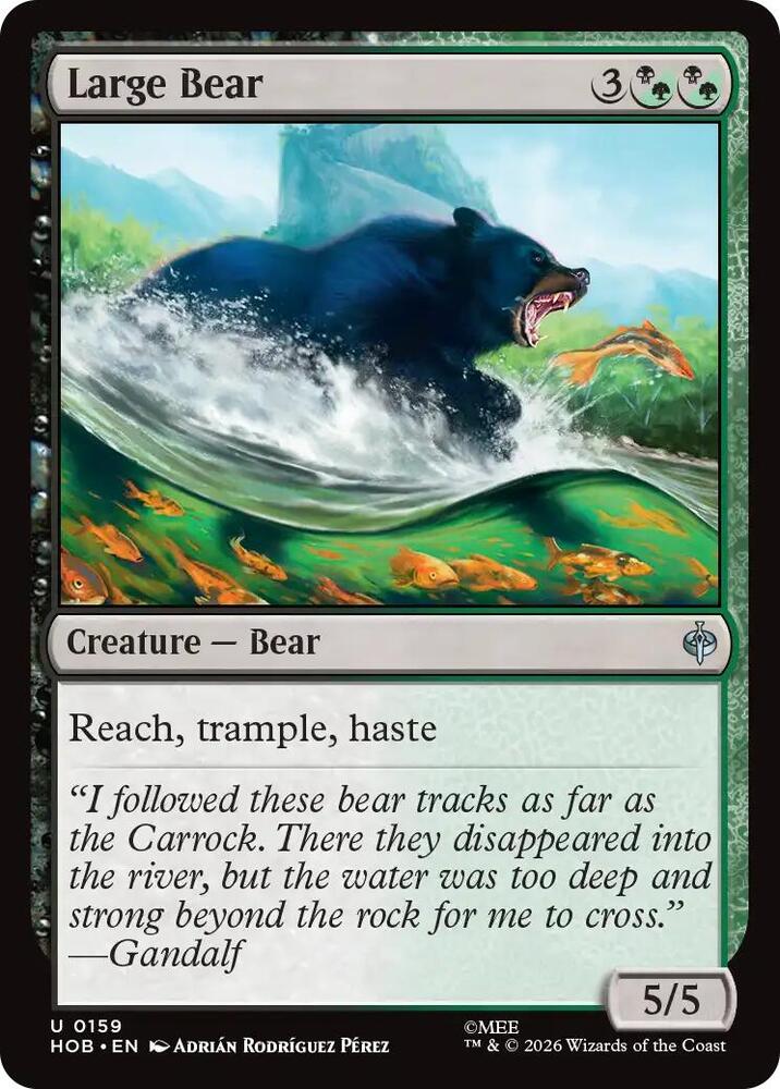Large Bear 159 card from The Hobbit