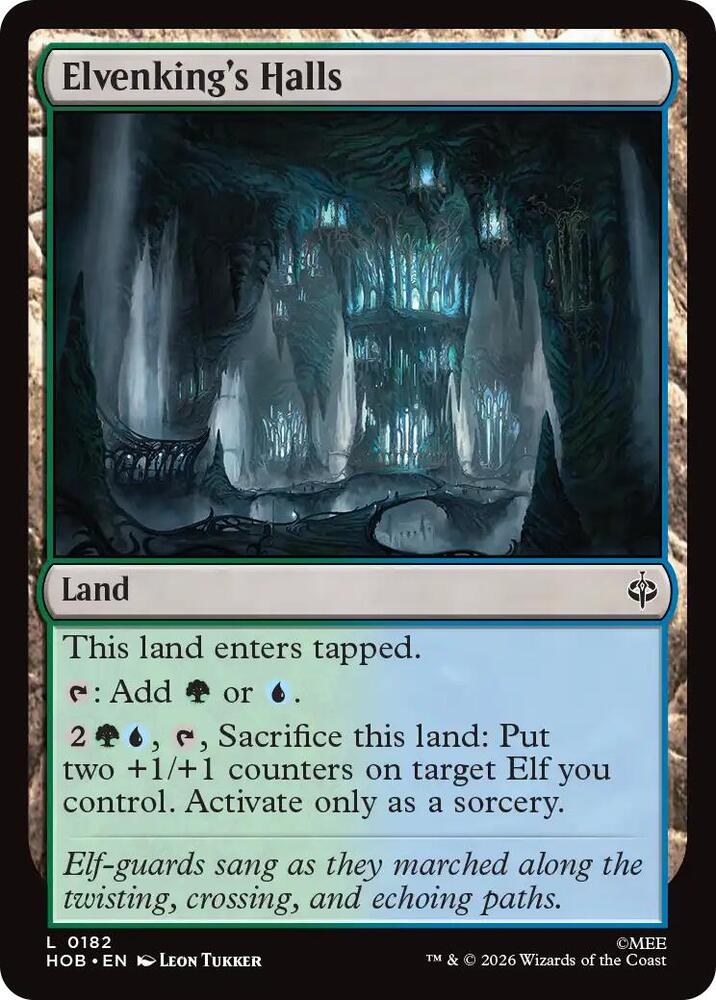Elvenking's Halls 182 card from The Hobbit