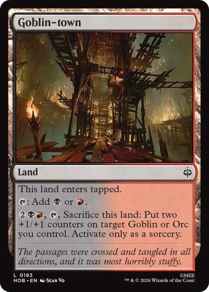 Goblin-town 183 card from The Hobbit