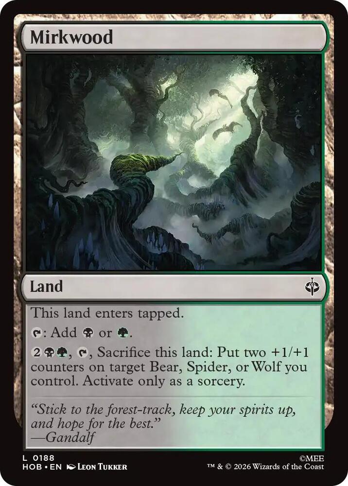 Mirkwood 188 card from The Hobbit