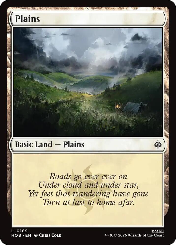 Plains 189 card from The Hobbit