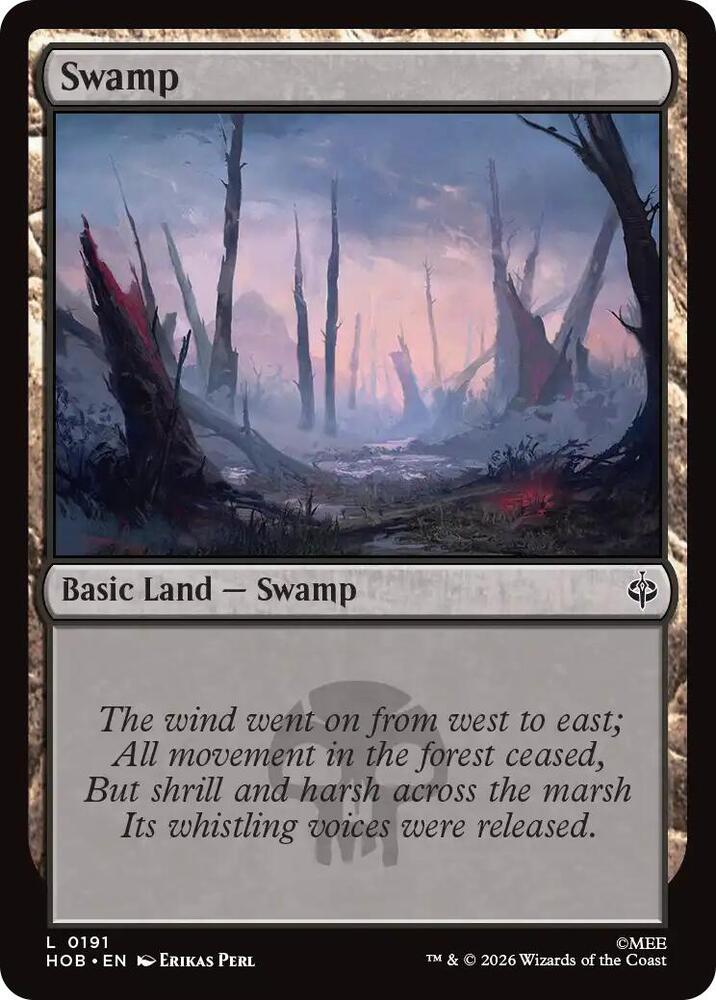 Swamp 191 card from The Hobbit