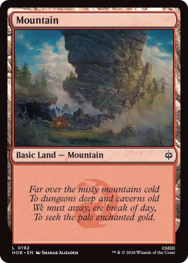 Mountain 192 card from The Hobbit
