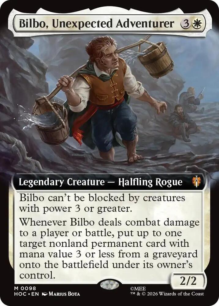 Bilbo, Unexpected Adventurer (Extended Art) 98 card from The Hobbit: Eternal-Legal