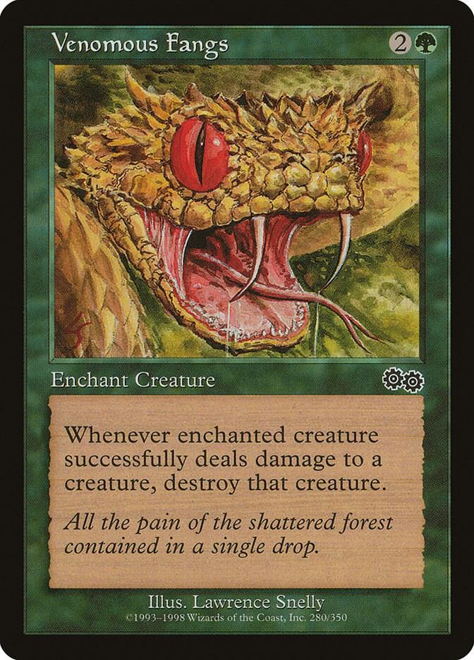 Venomous Fangs 280 card from Urza's Saga