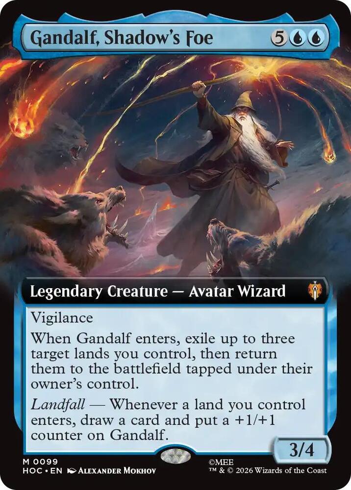 Gandalf, Shadow's Foe (Extended Art) 99 card from The Hobbit: Eternal-Legal