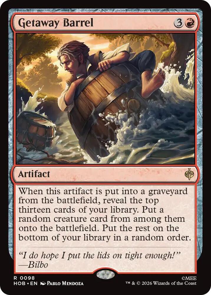 Getaway Barrel 98 card from The Hobbit