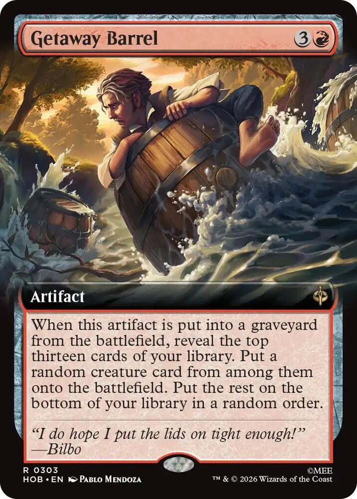 Getaway Barrel (Extended Art) 303 card from The Hobbit