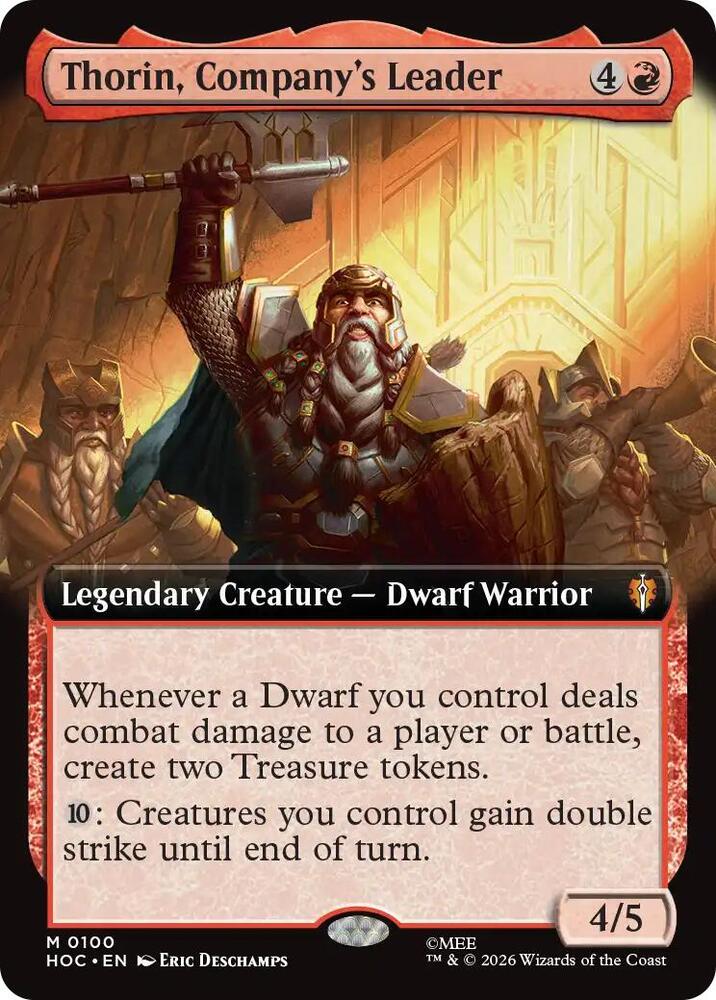 Thorin, Company's Leader (Extended Art) 100 card from The Hobbit: Eternal-Legal