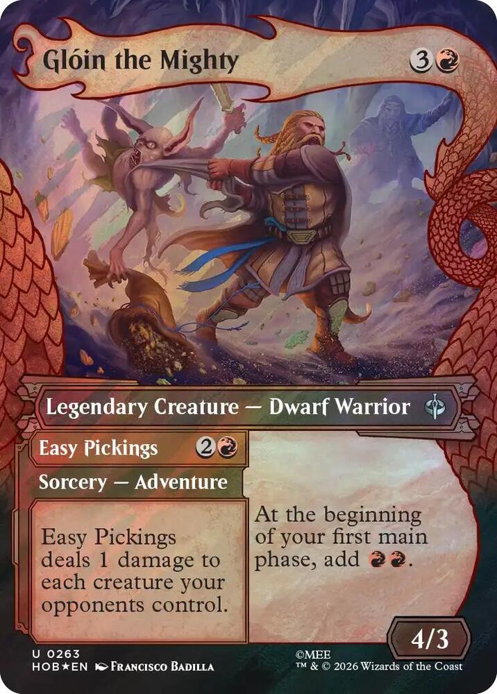 Gloin the Mighty (Showcase) (Surge Foil) 263 card from The Hobbit