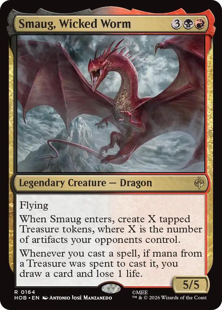 Smaug, Wicked Worm 164 card from The Hobbit