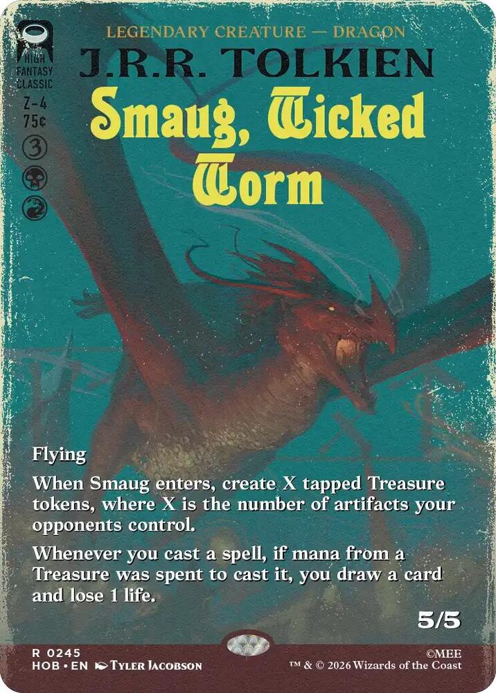 Smaug, Wicked Worm (Borderless) 245 card from The Hobbit