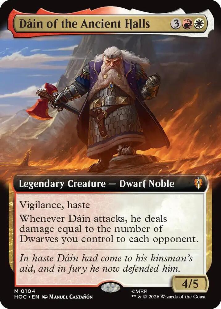 Dain of the Ancient Halls (Extended Art) 104 card from The Hobbit: Eternal-Legal