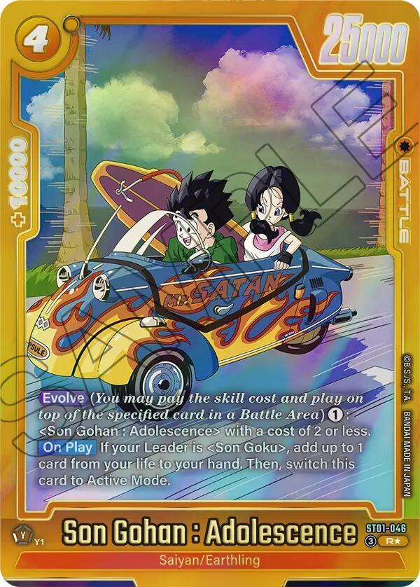 Son Gohan : Adolescence (Alternate Art) ST01-046 card from Story Booster 01