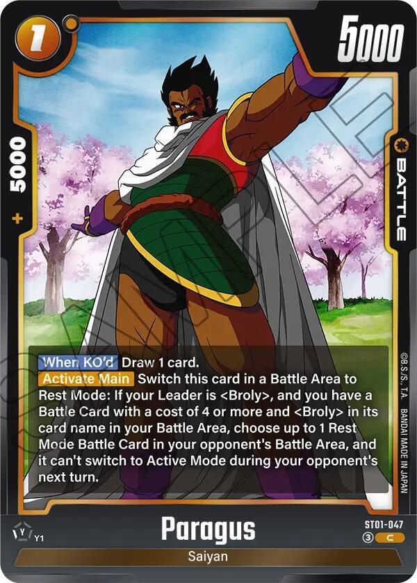 Paragus ST01-047 card from Story Booster 01
