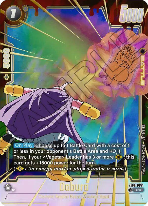 Dabura (Alternate Art) ST01-055 card from Story Booster 01