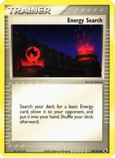 Energy Search 90 card from Deck Exclusives