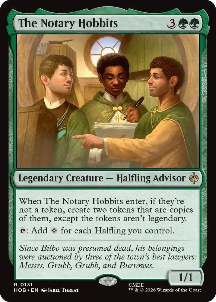 The Notary Hobbits 131 card from The Hobbit