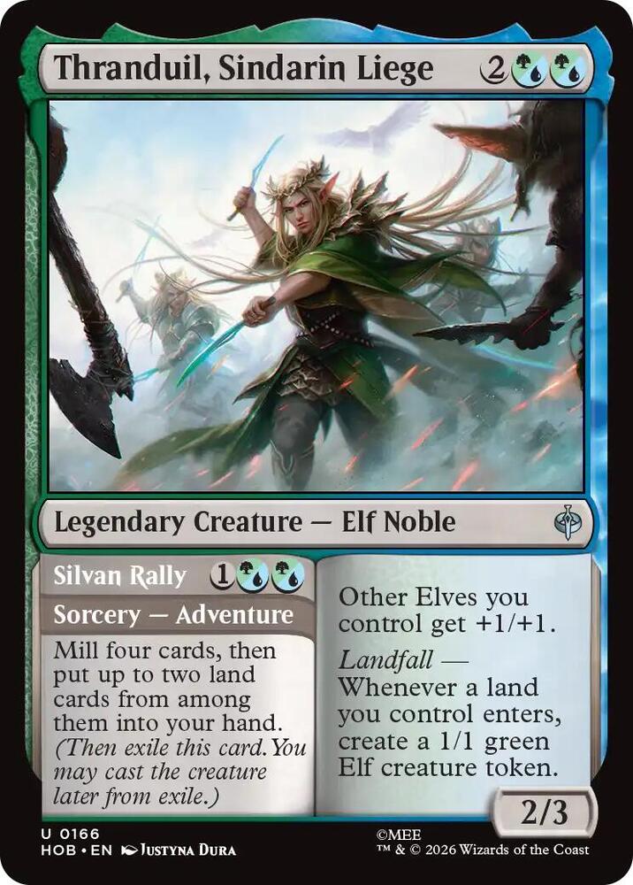 Thranduil, Sindarin Liege 166 card from The Hobbit