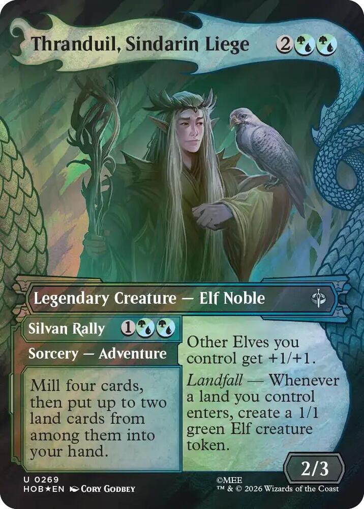 Thranduil, Sindarin Liege (Showcase) (Surge Foil) 269 card from The Hobbit