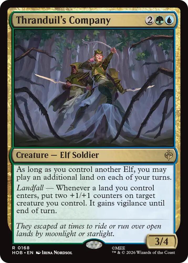 Thranduil's Company 168 card from The Hobbit