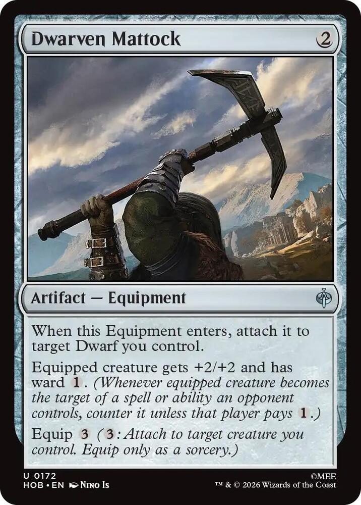 Dwarven Mattock 172 card from The Hobbit