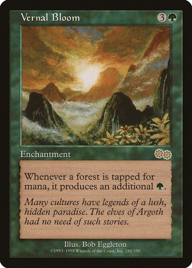Vernal Bloom 281 card from Urza's Saga