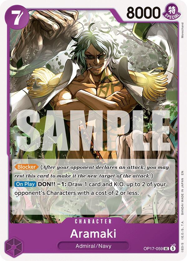 Aramaki OP17-059 card from The World's Strongest Warriors