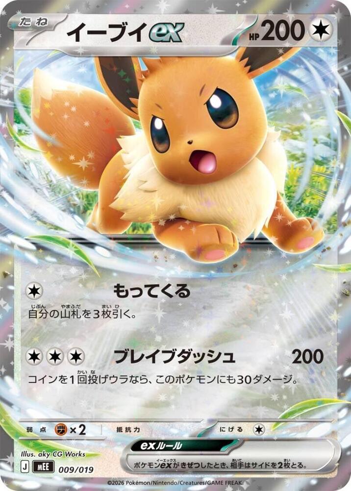 Eevee ex 009/019 card from MEE: Starter Set ex Eevee ex