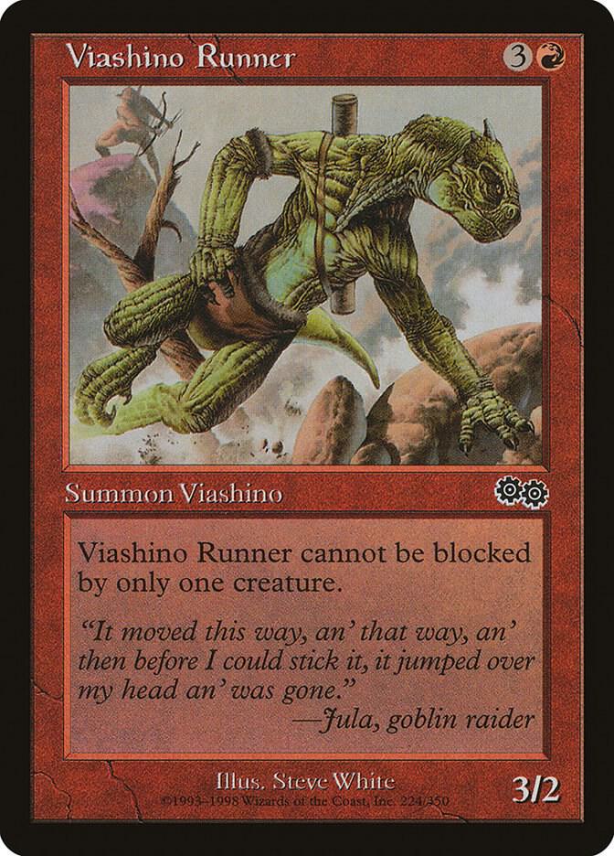 Viashino Runner 224 card from Urza's Saga