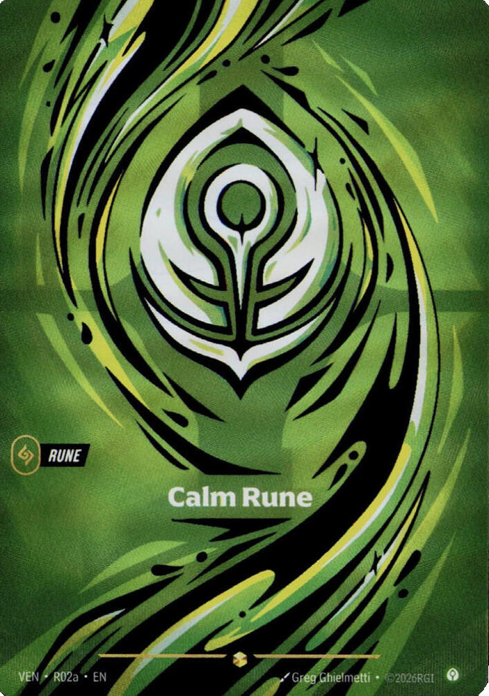 Calm Rune R02a card from Vendetta