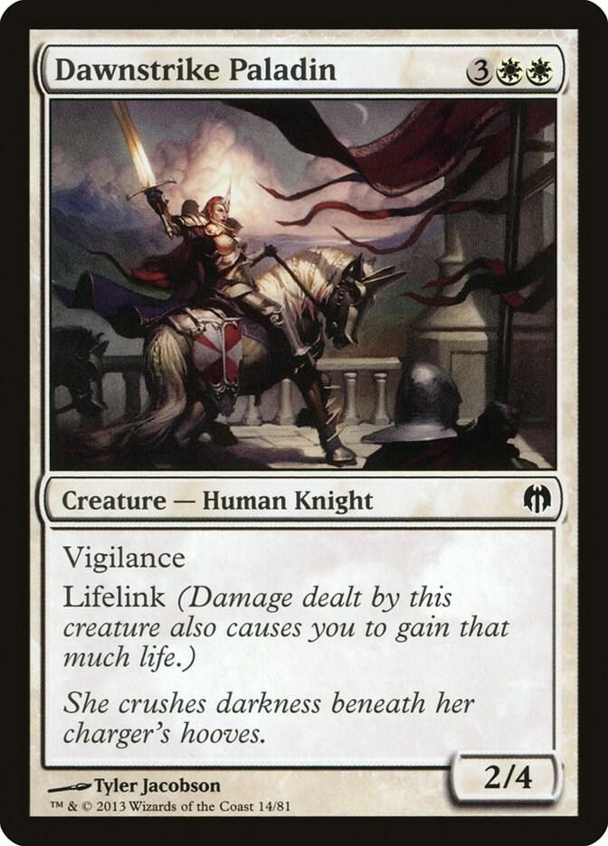 Dawnstrike Paladin 14 card from Duel Decks: Heroes vs. Monsters