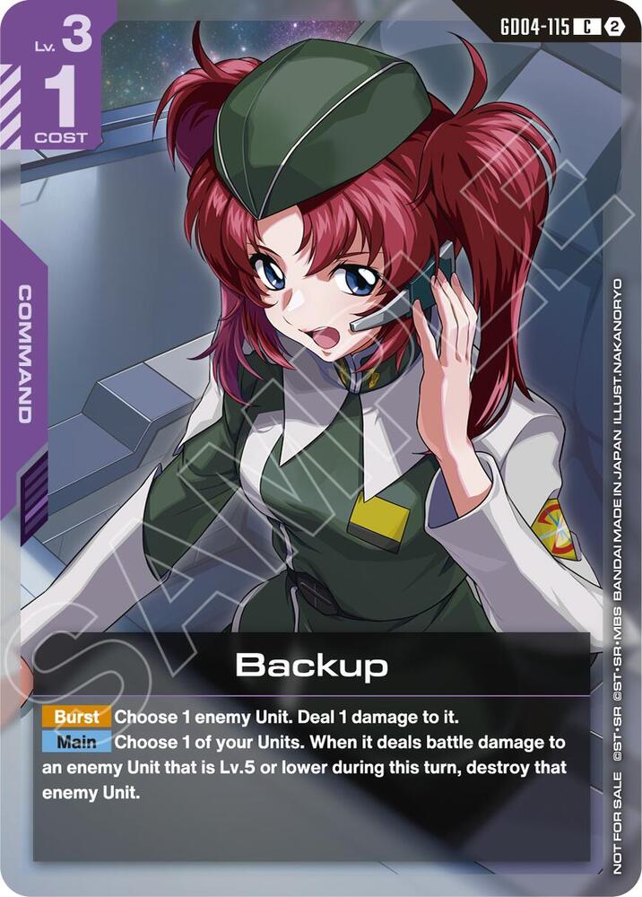 Backup (Event Pack 02) GD04-115 card from Gundam Promotional Cards