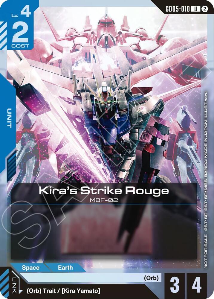 Kira's Strike Rouge (Event Pack 02) GD05-010 card from Gundam Promotional Cards