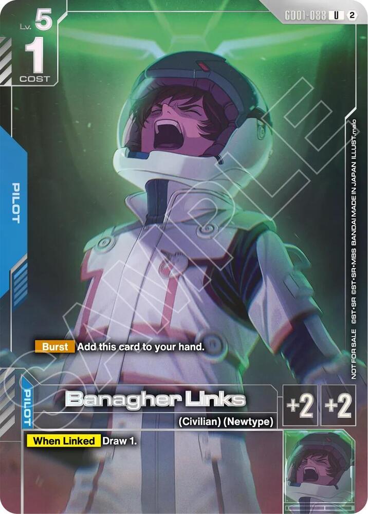Banagher Links (Newtype Challenge 2026 Mission 4) GD01-088 card from Gundam Promotional Cards