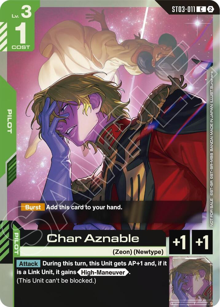 Char Aznable (World Championship Regionals 26-27 Season 2) ST03-011 card from Gundam Promotional Cards