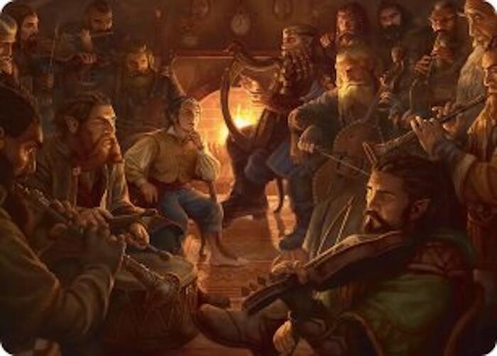 An Unexpected Party Art Card 6 card from Art Series: The Hobbit