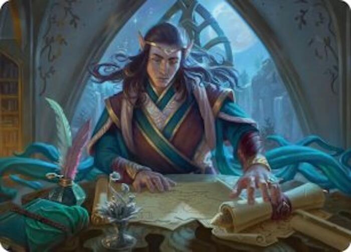 Elrond, Moon-Reader Art Card 9 card from Art Series: The Hobbit