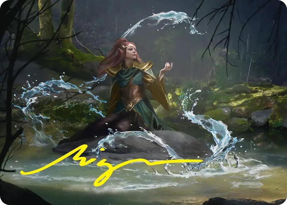 Mirkwood Meditator Art Card (Gold-Stamped Signature) 10 card from Art Series: The Hobbit