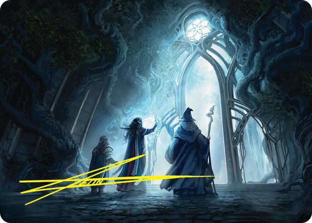 Uncover the Moon-Letters Art Card (Gold-Stamped Signature) 13 card from Art Series: The Hobbit