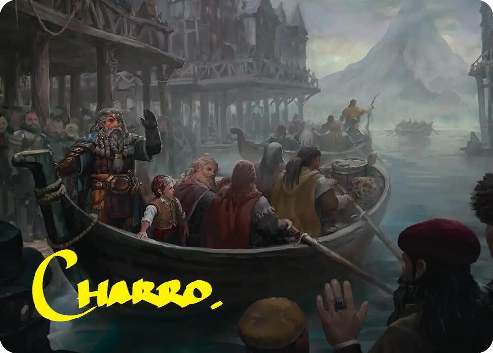 Uneasy Partings Art Card (Gold-Stamped Signature) 14 card from Art Series: The Hobbit