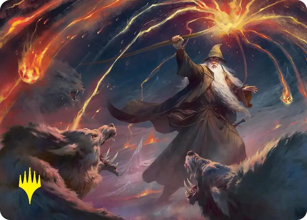 Gandalf, Shadow's Foe Art Card (Gold-Stamped) 46 card from Art Series: The Hobbit