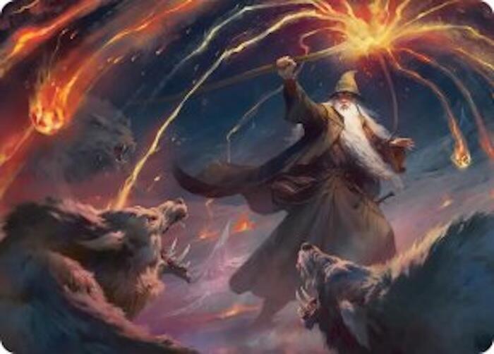 Gandalf, Shadow's Foe Art Card 46 card from Art Series: The Hobbit
