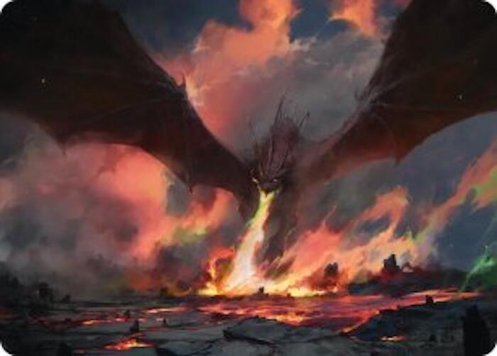Smaug, the Great Calamity Art Card 17 card from Art Series: The Hobbit