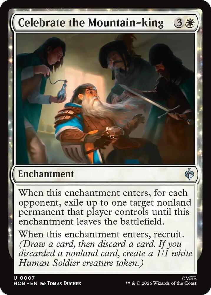 Celebrate the Mountain-king 7 card from The Hobbit