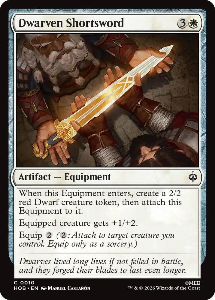 Dwarven Shortsword 10 card from The Hobbit