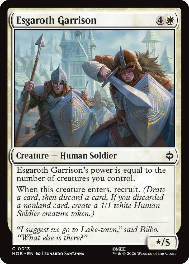 Esgaroth Garrison 13 card from The Hobbit