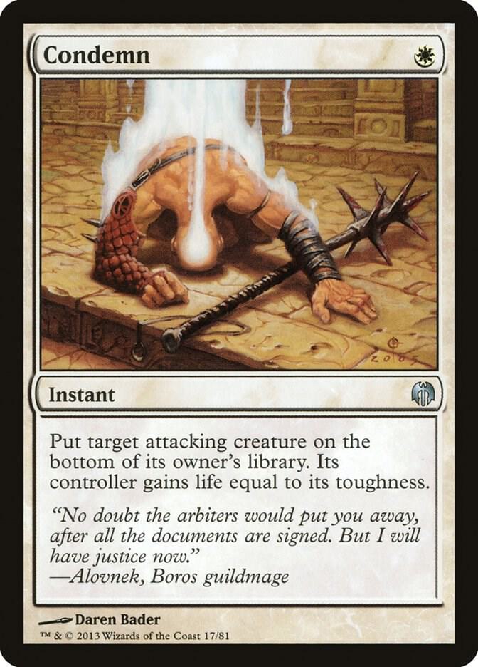 Condemn 17 card from Duel Decks: Heroes vs. Monsters