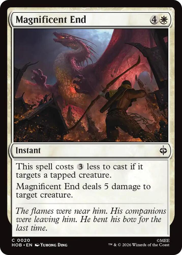 Magnificent End 20 card from The Hobbit